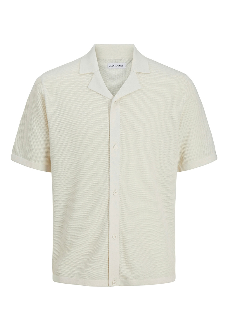 Tricou Polo barbati Jack Jones - 12268226 - Bumbac/Poliester reciclat - Ecru