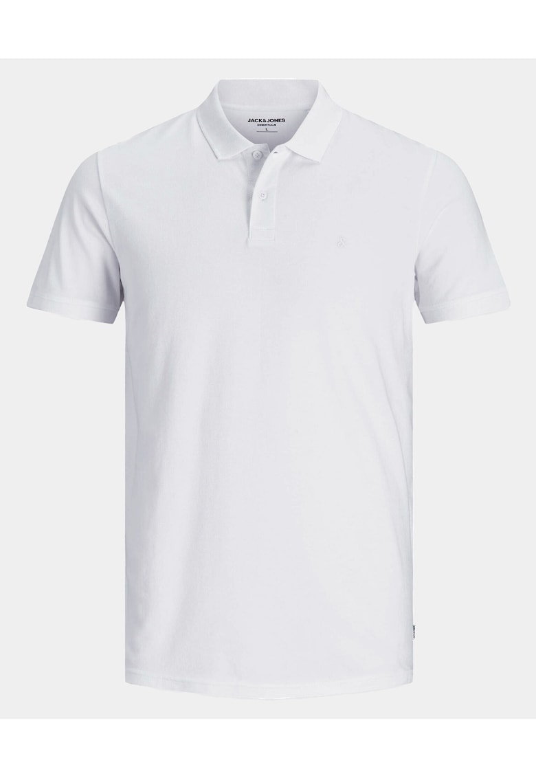Tricou Polo barbati Jack Jones - 12136516 - Bumbac - 3XL INTL - Alb