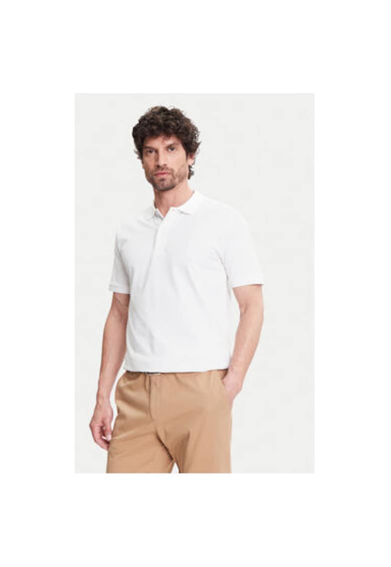 Tricou Polo barbati C5 21354.2110 - Bumbac - Alb - Alb