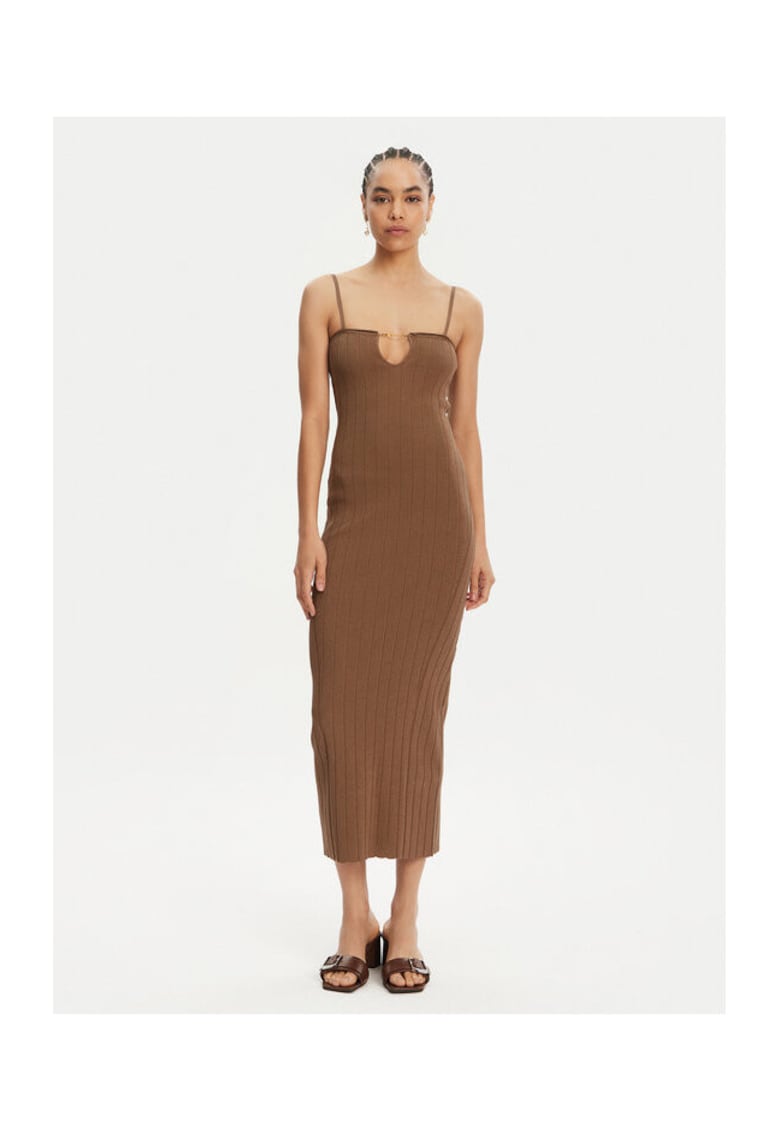 Rochie dama 24E241KN3582355 - Viscoza/Poliester - Maro - Maro