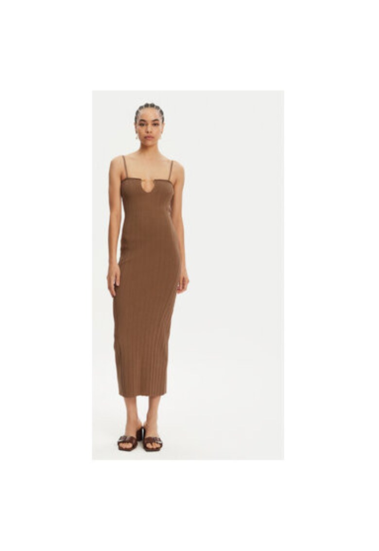 Rochie dama 24E241KN3582355 - Viscoza/Poliester - Maro - Maro