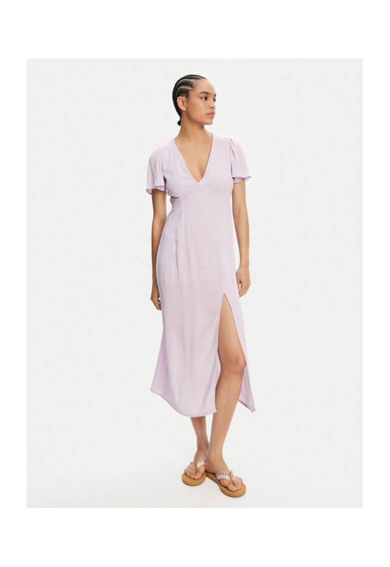 Rochie de vara dama EBJWD00134 - Viscoza - Mov