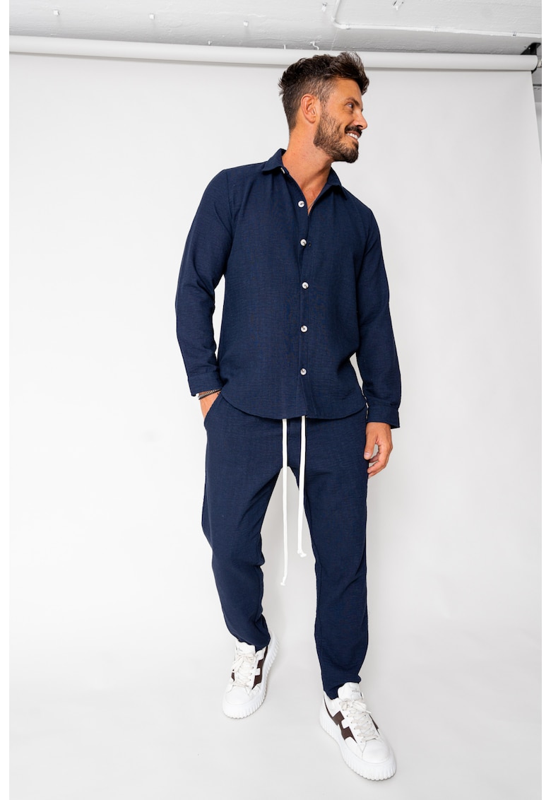 Set camasa si pantalon lung Navy New 17823 Set camasa si pantalon lung Navy New 17823