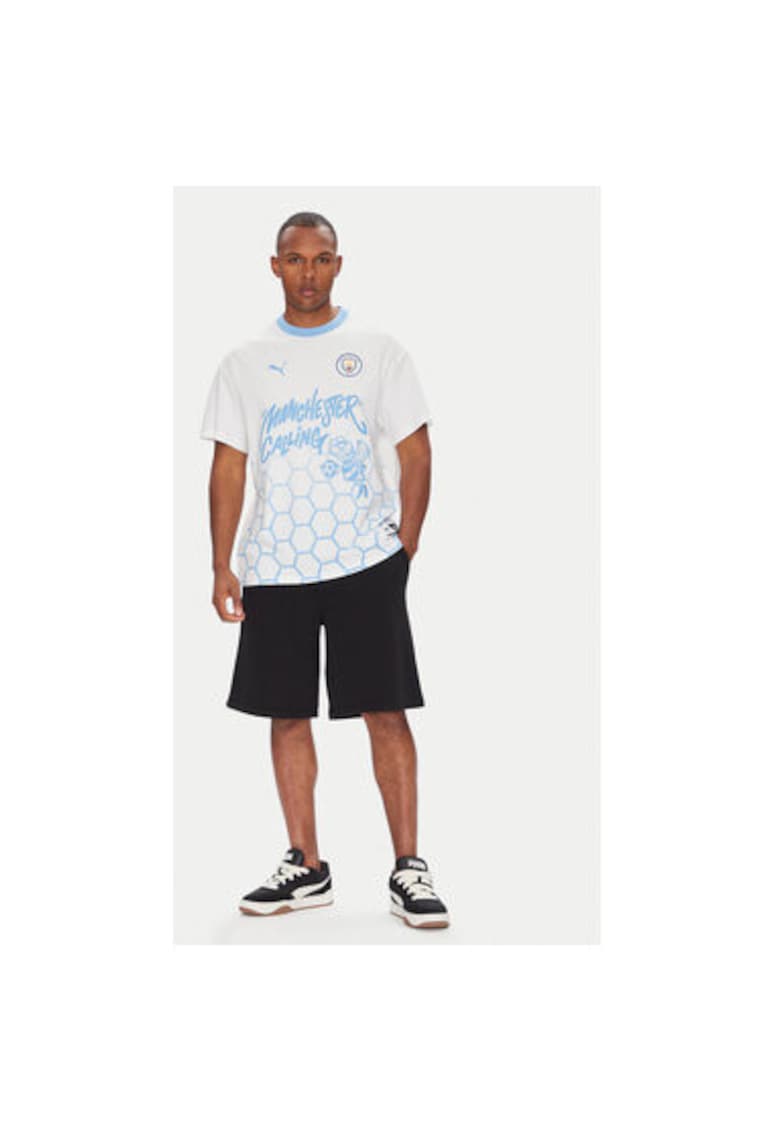 Puma Tricou barbati 631695 - Bumbac/Bumac reciclat - Alb - Alb