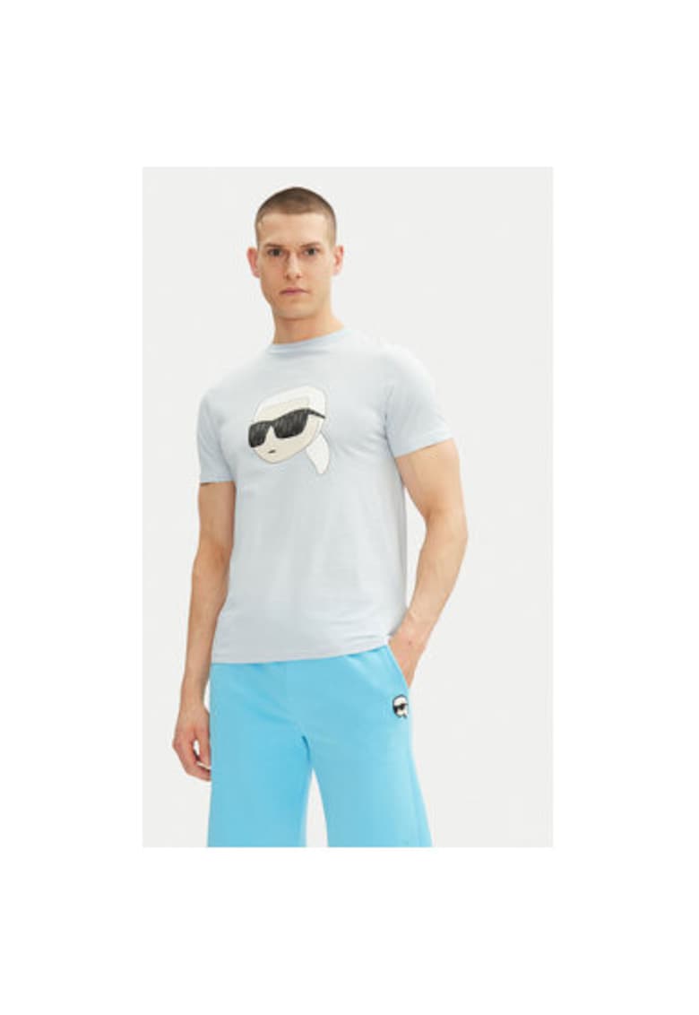 Tricou barbati  755073 552251 - Bumbac organic - Albastru deschis