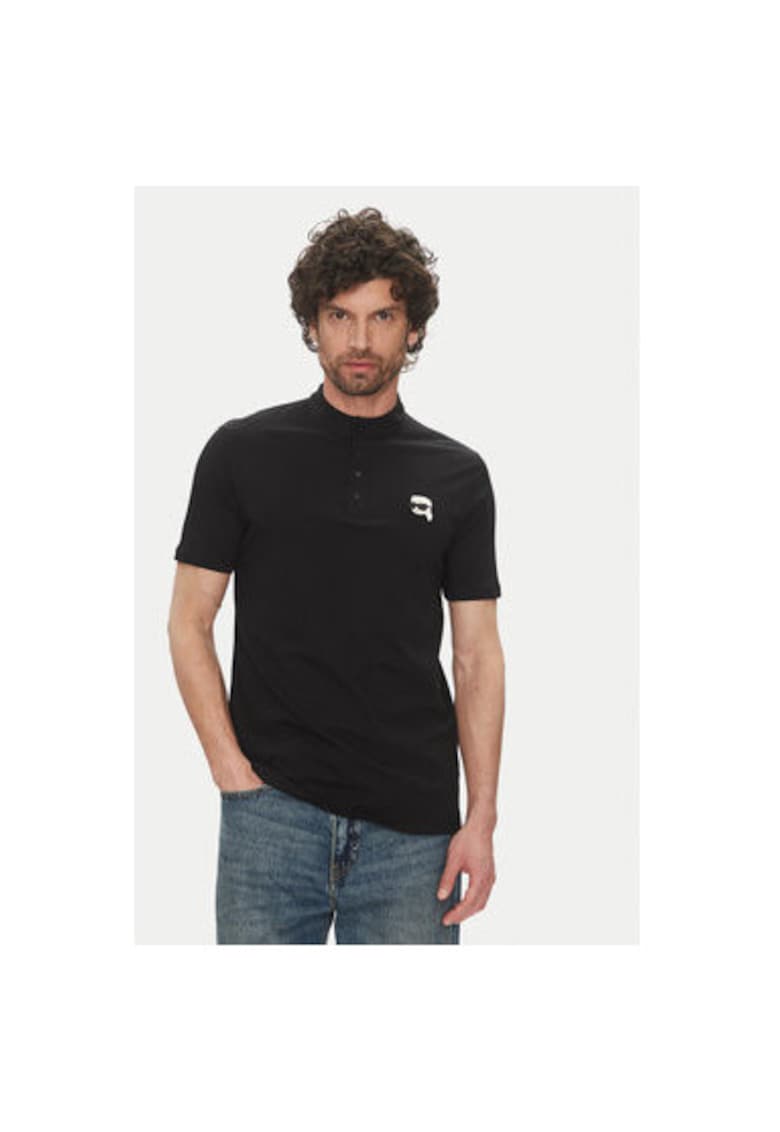 Tricou polo barbati  745023 552224 - Bumbac organic - Negru