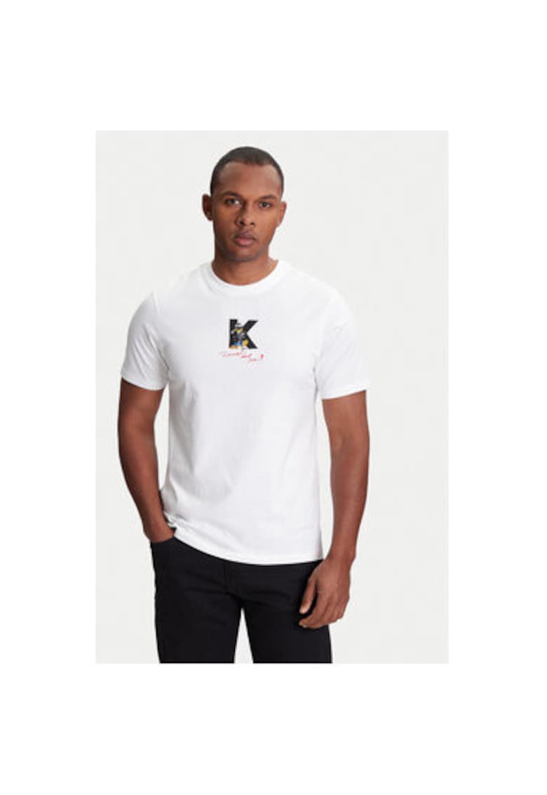 Tricou barbati 755099 553270 - Bumbac organic - Alb - Alb