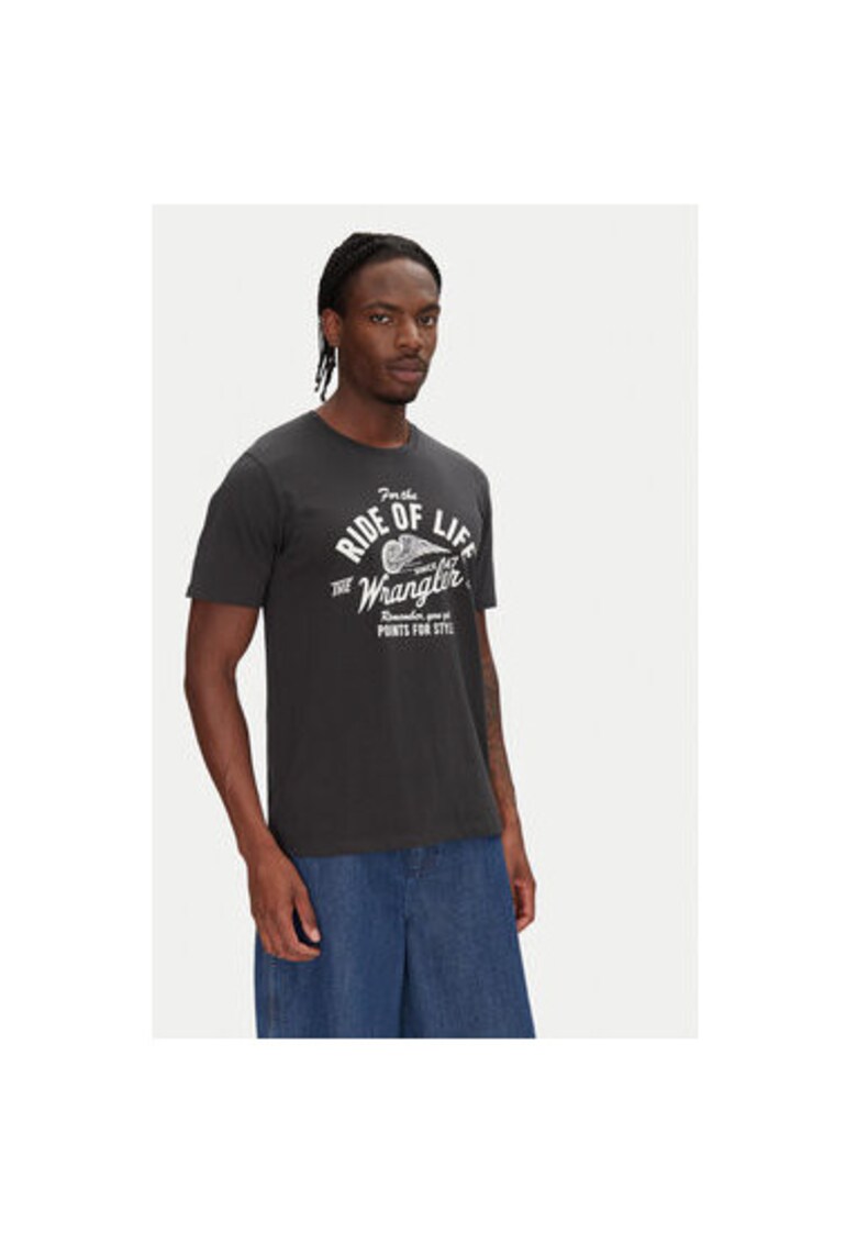 Tricou barbati 112362790 - Bumbac - Negru