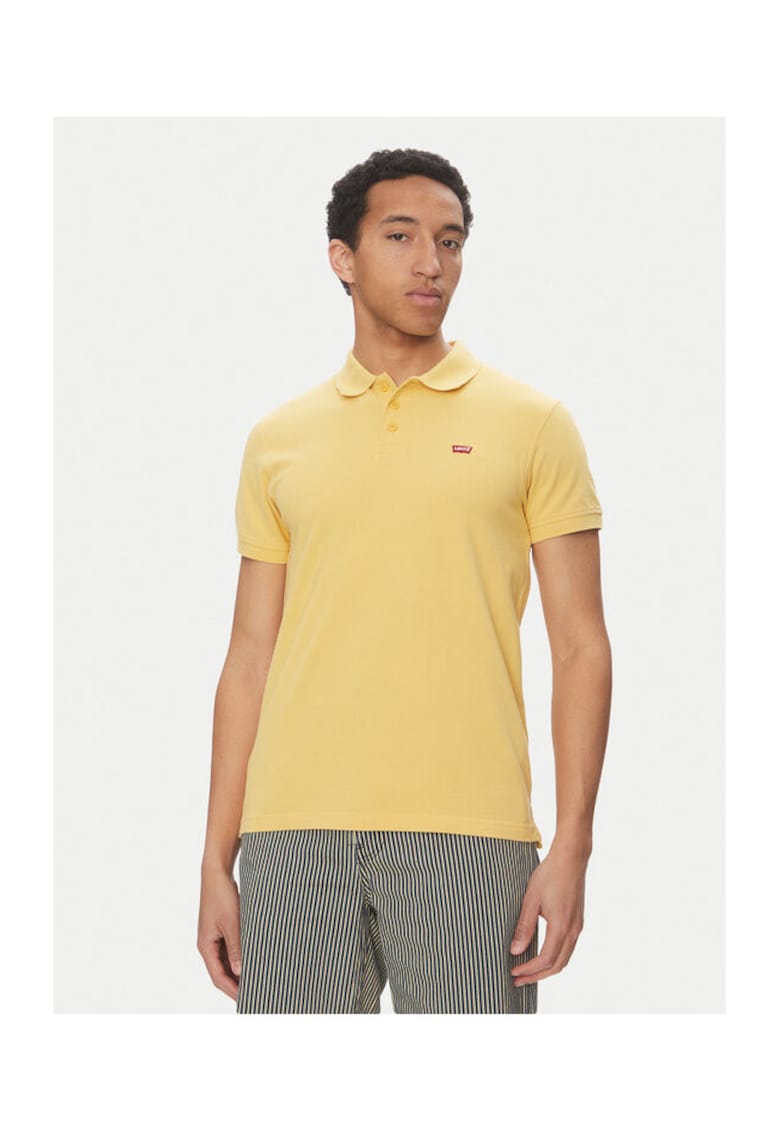 Tricou polo barbati Levi S - 35883-0231 - Bumbac - Galben - Galben