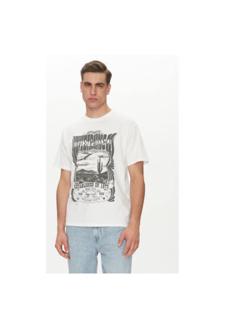 Tricou barbati Levi S - 87373-0226 - Bumbac - Alb