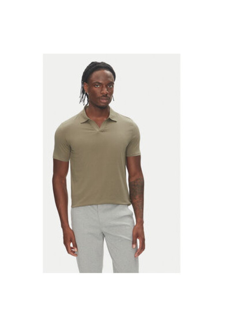 Tricou polo barbati 30-404036 - Bumbac - Kaki - Kaki