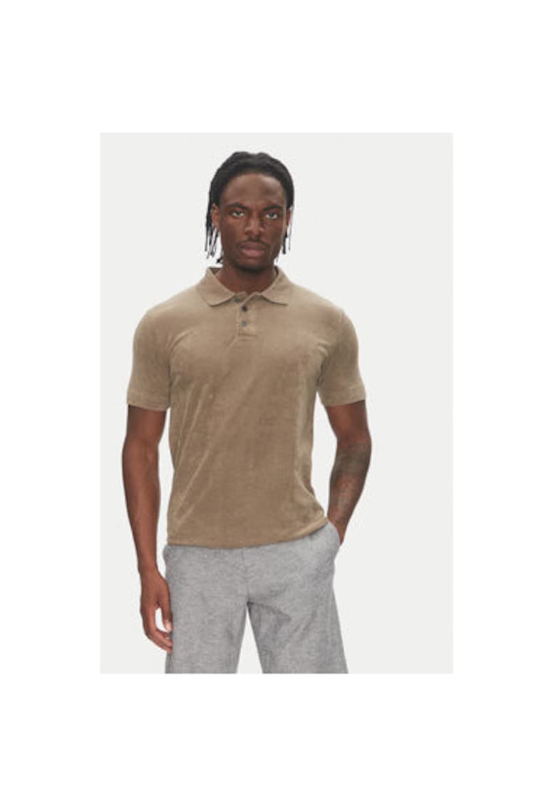 Tricou polo barbati  30-404263 - Bumbac/Poliester - Bej