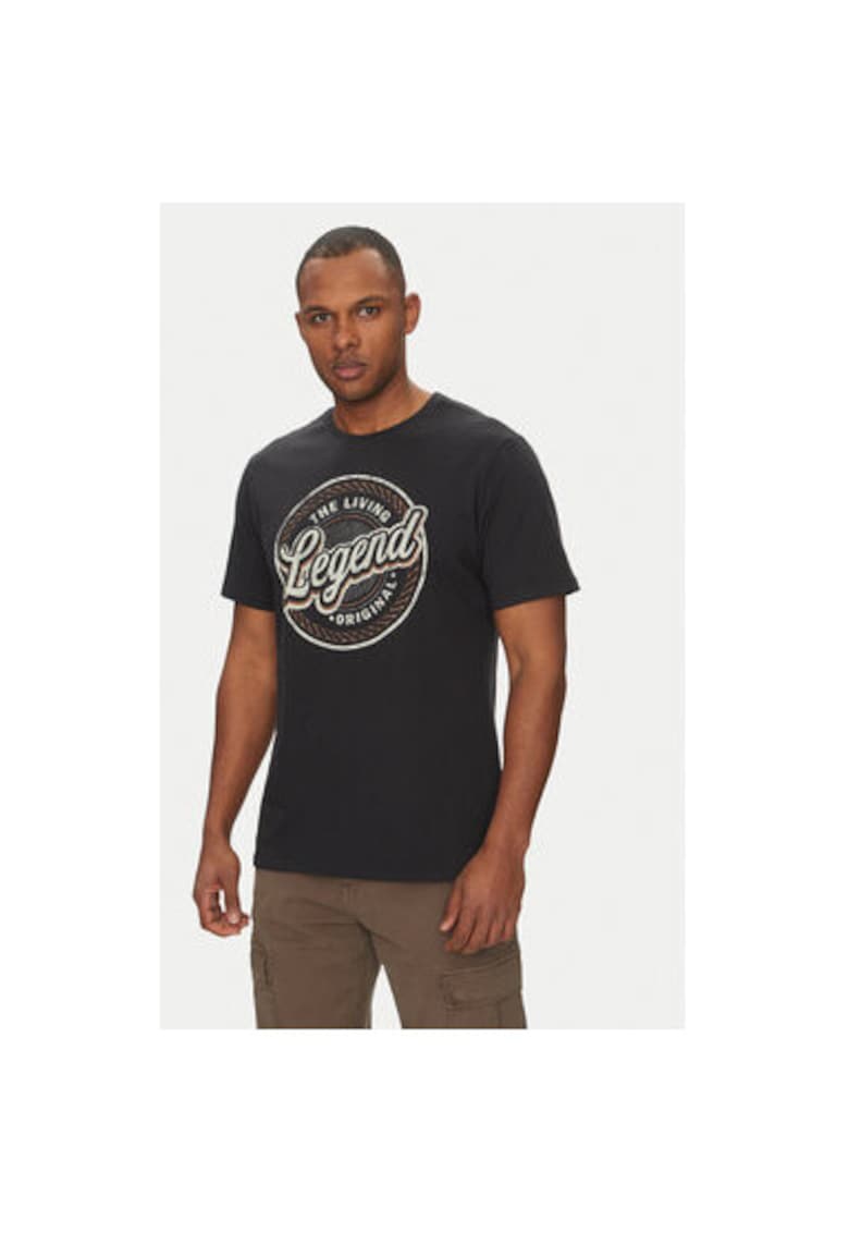 Tricou barbati 20717760 - Bumbac - Negru - Negru