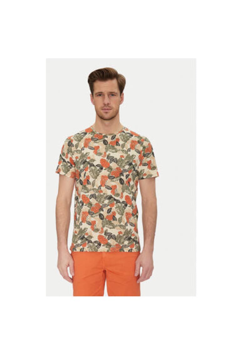Tricou barbati 20717778 - Bumbac - Bej - Bej