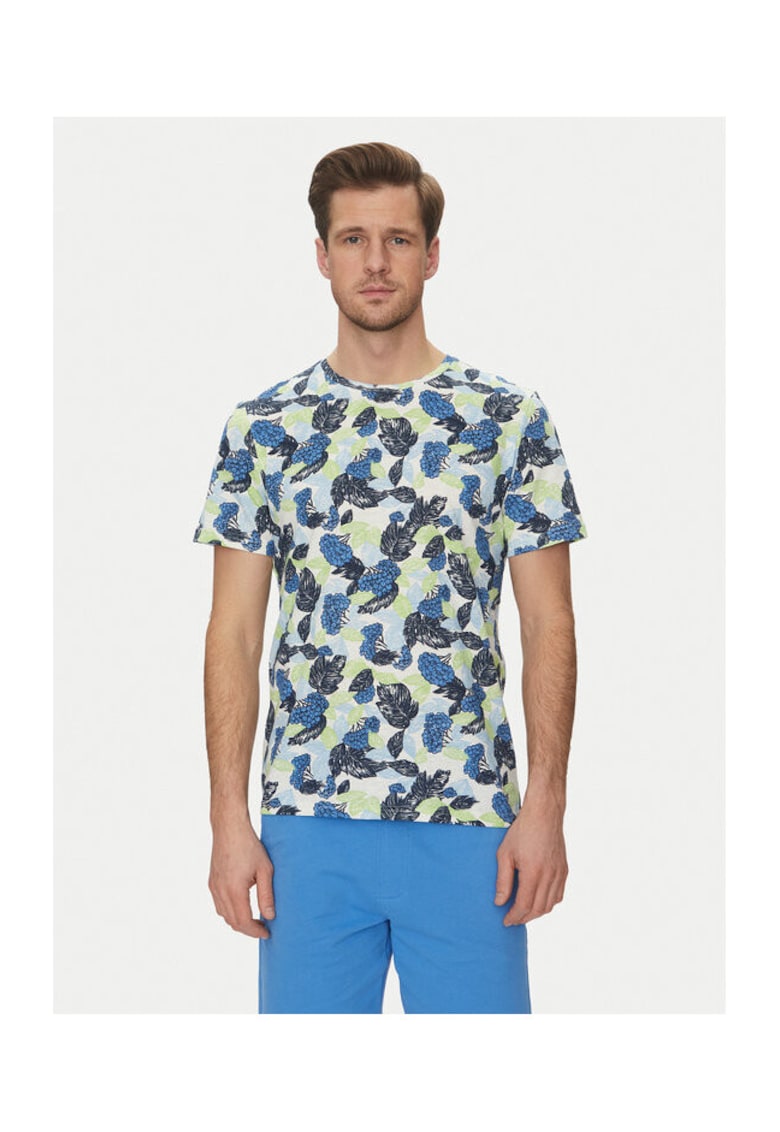 Tricou barbati 20717778 - Bumbac - Albastru - Albastru
