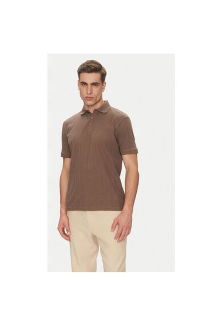 Tricou polo barbati 16094575 - Bumbac organic - Bej - Bej