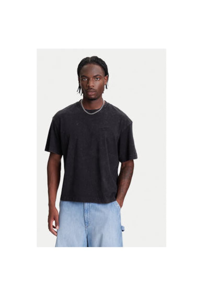 Tricou barbati Jack Jones - 12277886 - Bumbac - Negru - Negru