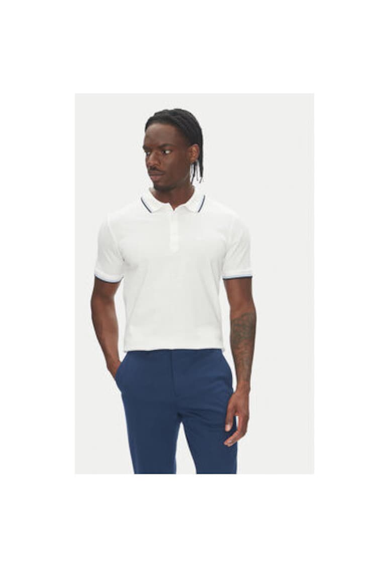 Tricou polo barbati 30-404010 - Bumbac - Alb Tricou polo barbati 30-404010 - Bumbac - Alb