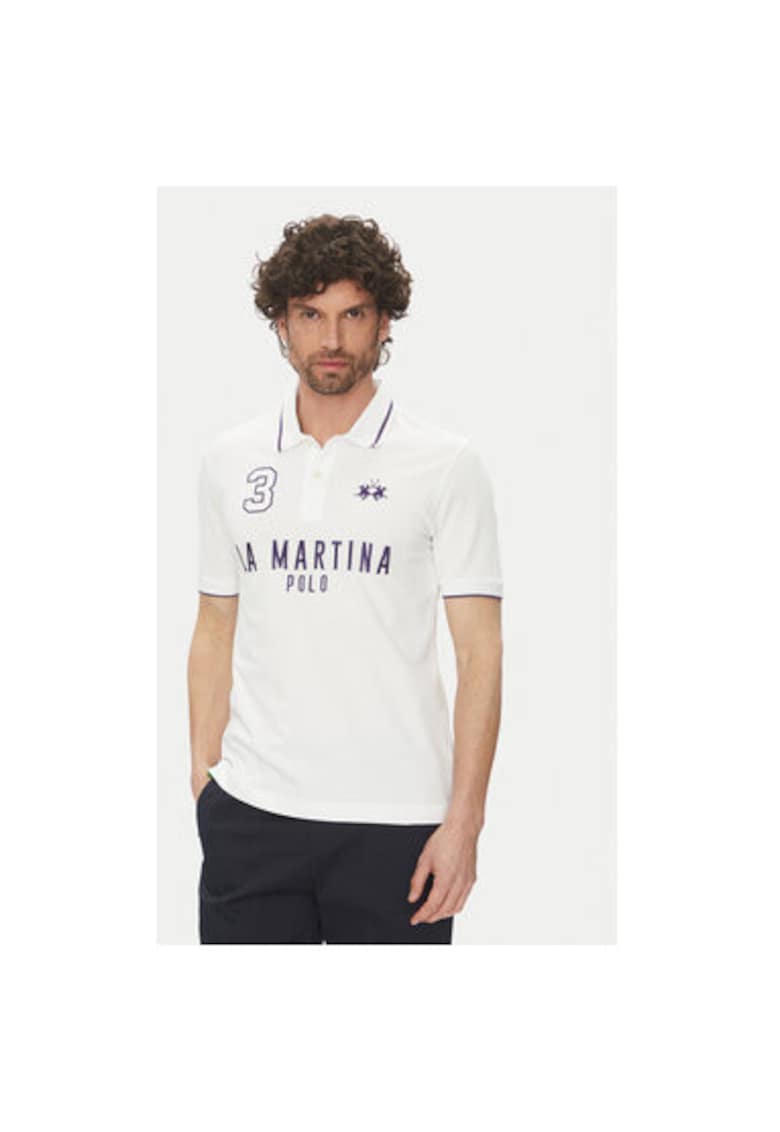 Tricou polo barbati PK001 - Bumbac - Alb