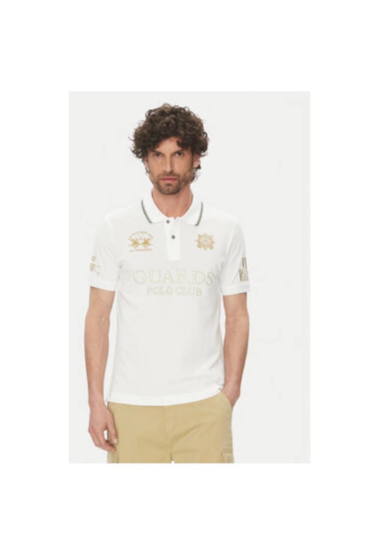Tricou polo barbati PK097 - Bumbac - Alb - Alb