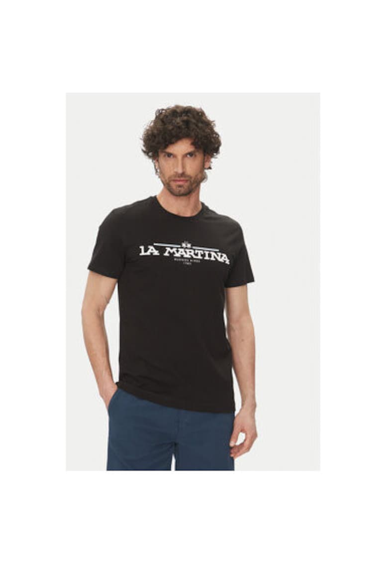 Tricou barbati MAR304 JS206 - Bumbac - Negru - Negru