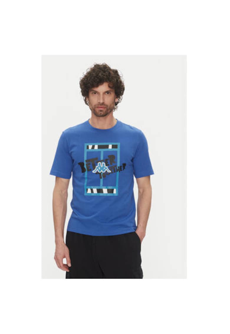Tricou barbati 351U8JW - Bumbac - Albastru - Albastru