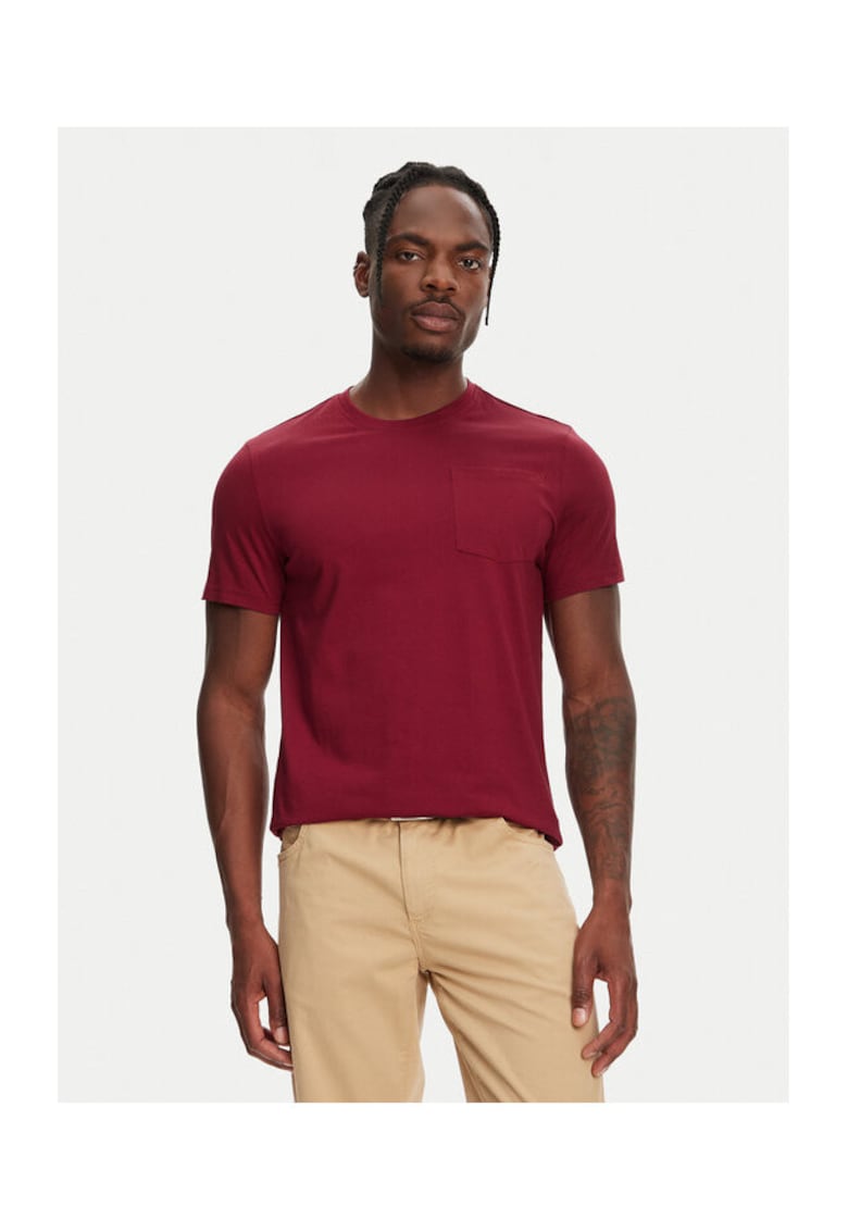 Tricou barbati 64131EW - Bumbac - Visiniu - Visiniu