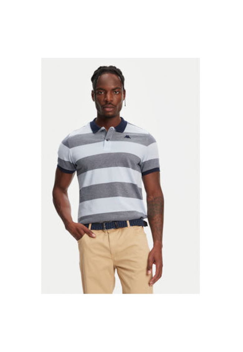 Tricou polo barbati 64126KW - Bumbac - Albastru