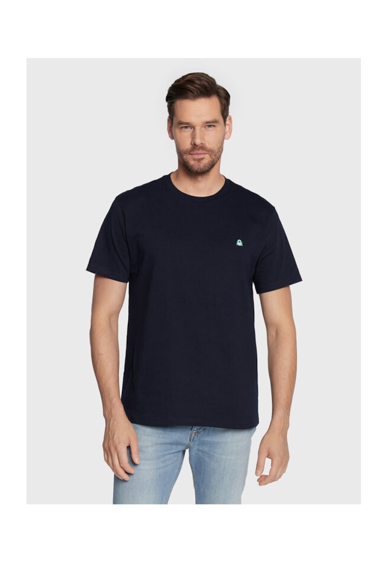 Tricou barbati 3MI5J1AF7 - Bumbac organic - XS INTL - Bleumarin