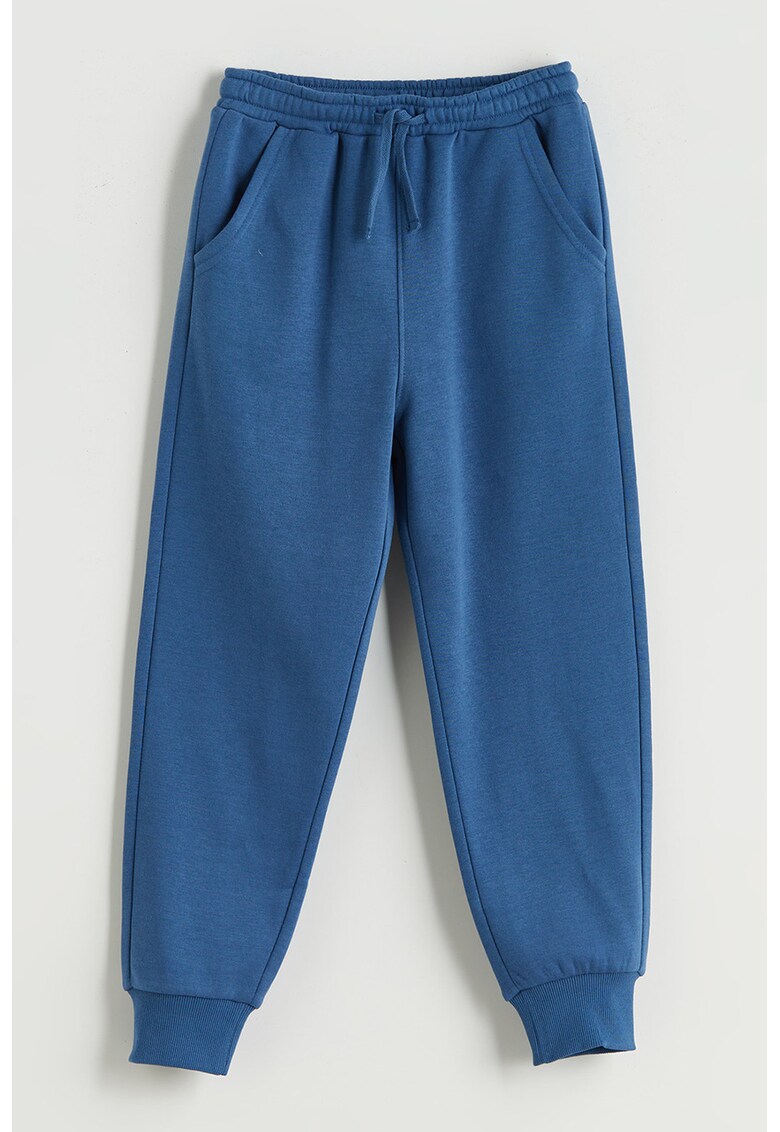 Pantaloni de trening cu captuseala din fleece - Albastru prafuit