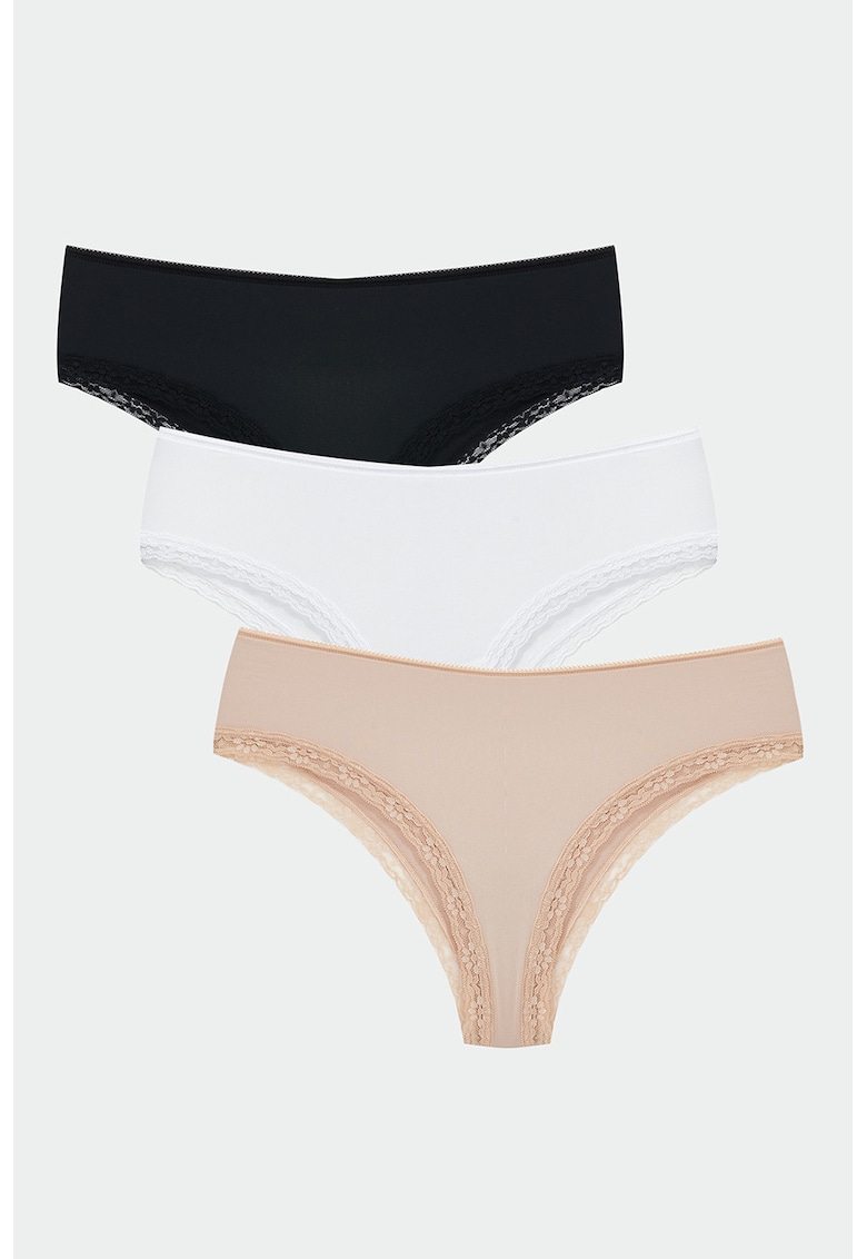 Set de chiloti brazilieni hipster - 3 perechi Set de chiloti brazilieni hipster - 3 perechi