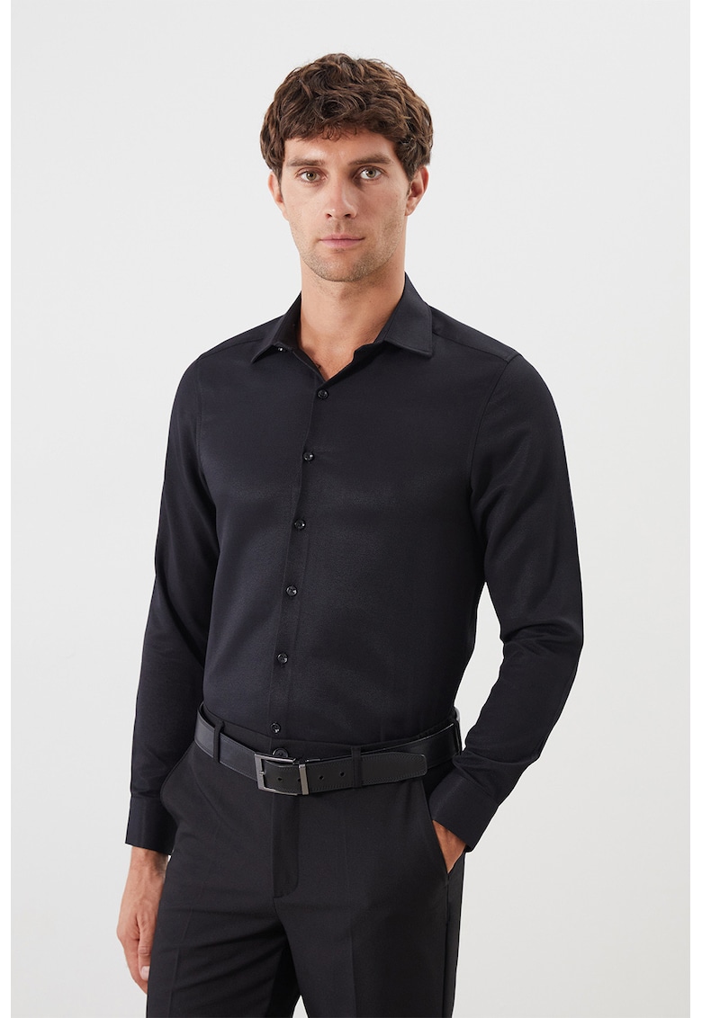 Camasa slim fit cu aspect texturat Camasa slim fit cu aspect texturat