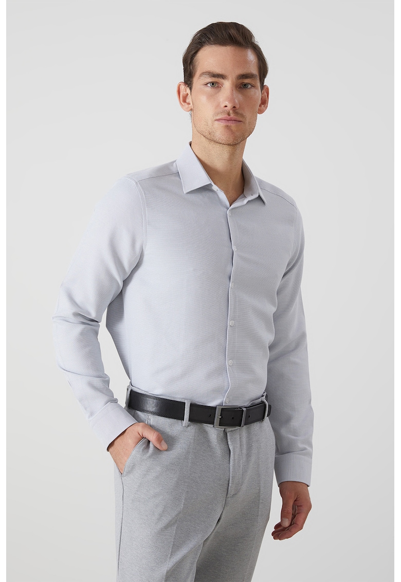 Camasa slim fit cu aspect texturat Camasa slim fit cu aspect texturat