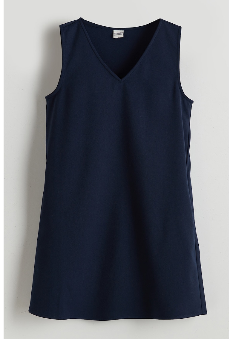 Rochie cu decolteu in V si model uni Rochie cu decolteu in V si model uni