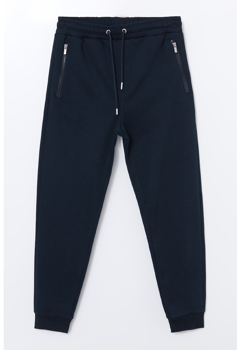 Pantaloni conici de trening cu snur in talie