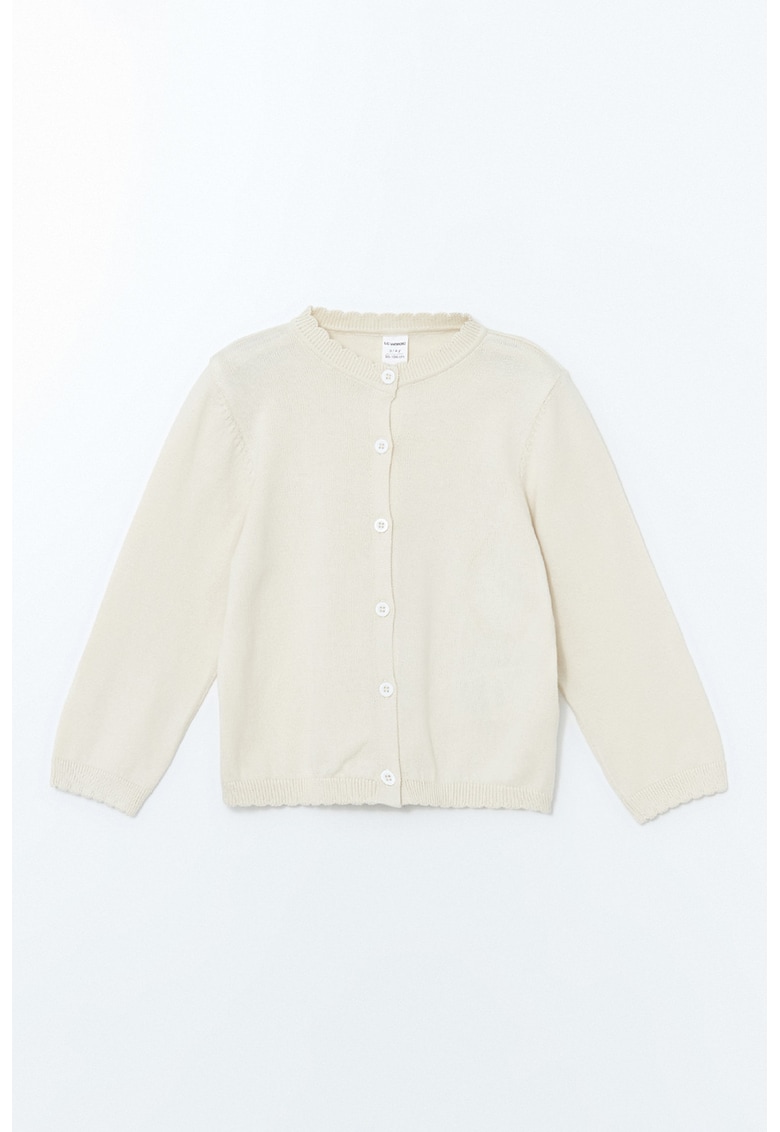 Cardigan cu nasturi si terminatii striate Cardigan cu nasturi si terminatii striate