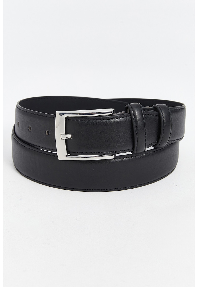 Curea uni de piele ecologica - Negru