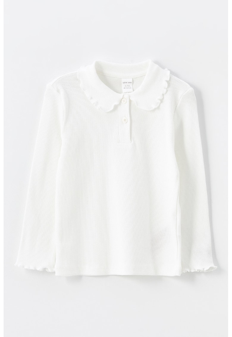 Bluza polo cu terminatii valurite Bluza polo cu terminatii valurite