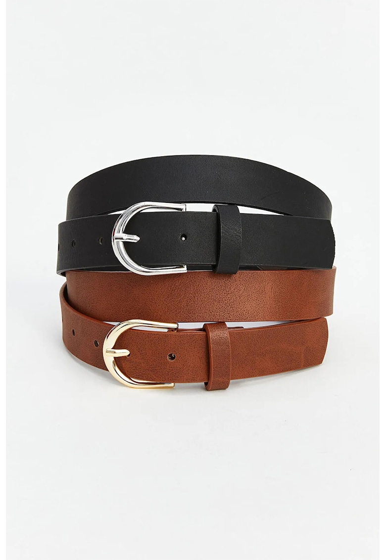 Set de curea de piele ecologica - 2 piese