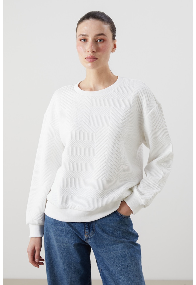 Bluza de trening cu aspect matlasat Bluza de trening cu aspect matlasat