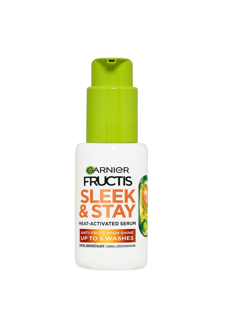 Ser activat termic Fructis Sleek & Stay - pentru netezire si protectie termica - 50ml
