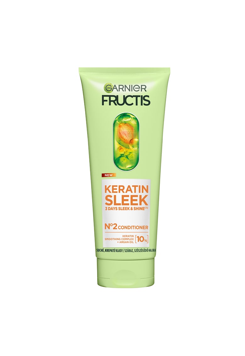 Balsam  Fructis Keratin Sleek - cu keratina si ulei de argan - pentru un par neted si stralucitor - 200ml