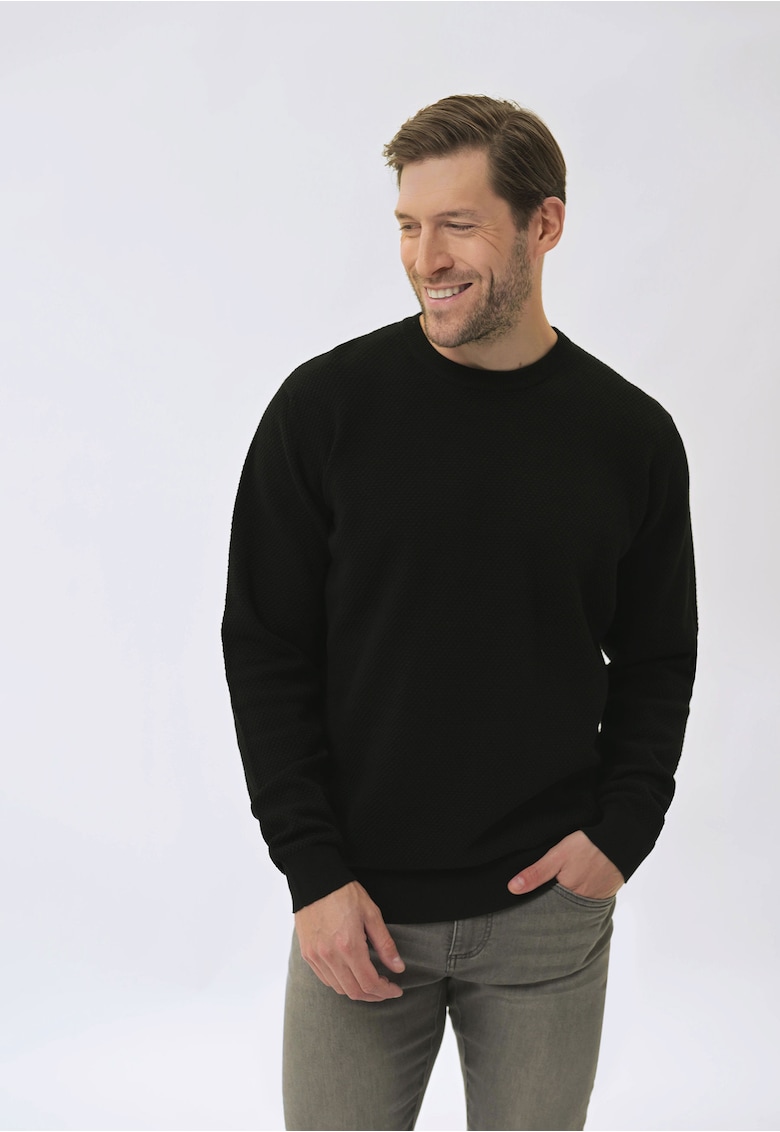 Pulover din bumbac S-Remi pentru barbati - negru