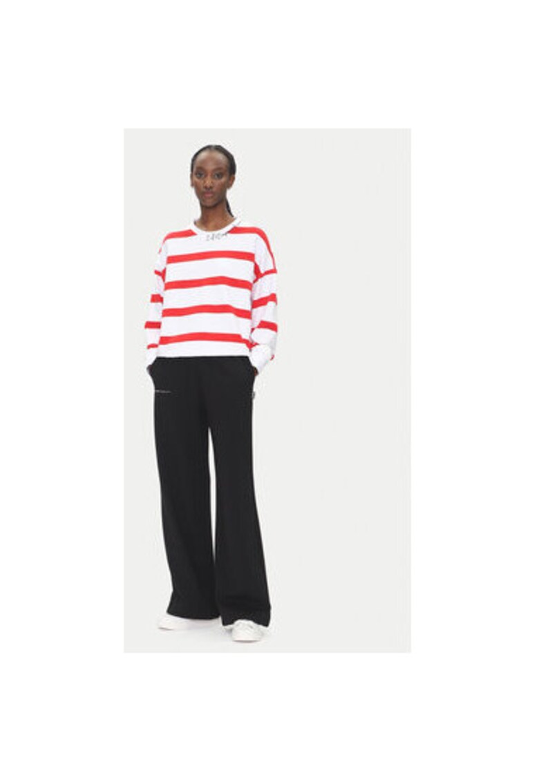 Bluza dama Emporio Armani - 7W000163 AF12951 - Bumbac - Alb/Rosu - Rosu/Alb