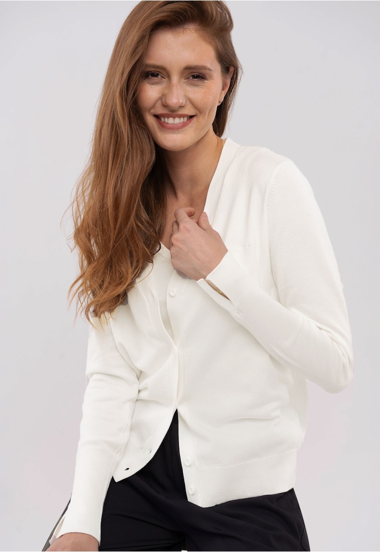 Cardigan S-Vivi pentru femei - scurt - crem
