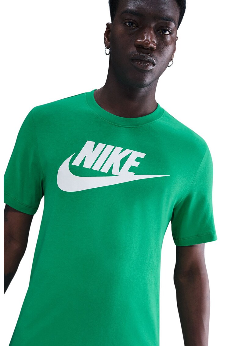 Tricou cu imprimeu logo Icon Futura - Alb/Verde aquamarin