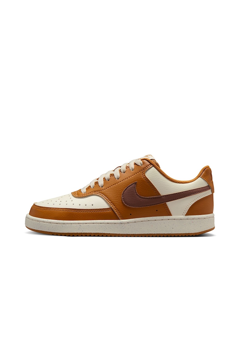Pantofi sport Court Vision Low Next Nature din piele ecologica - Caramel/Crem