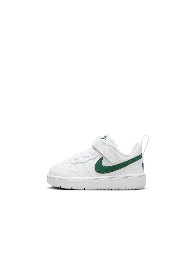 Pantofi sport Court Borough cu inchidere velcro - Alb optic/Verde aquamarin