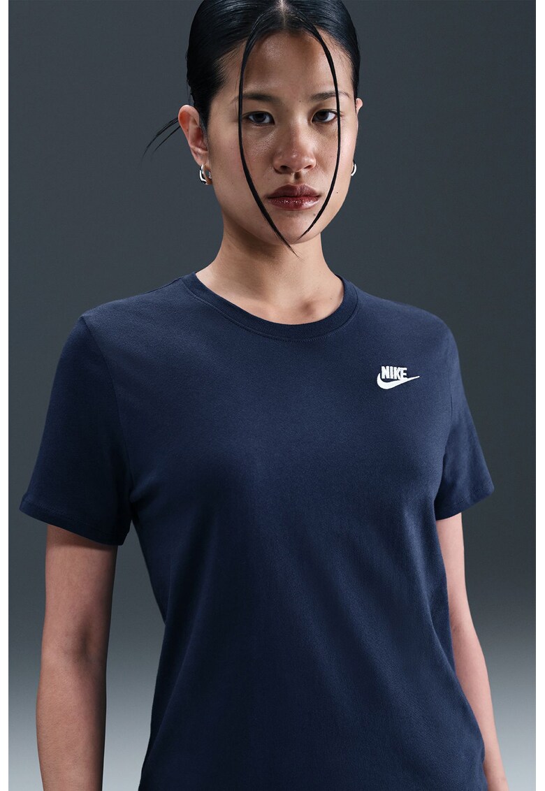 Tricou cu decolteu la baza gatului Sportswear Club Essentials - Bleumarin