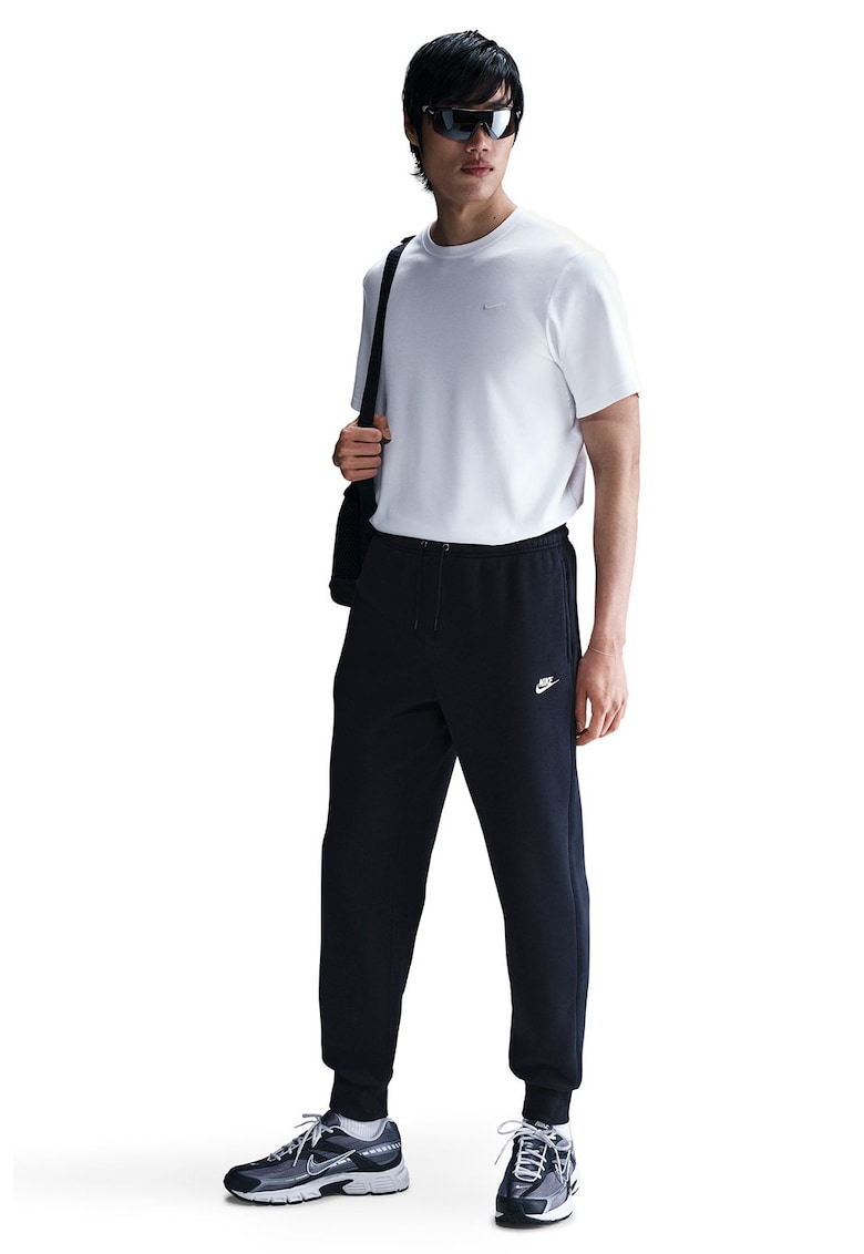 Pantaloni de trening cu logo si snur de ajustare